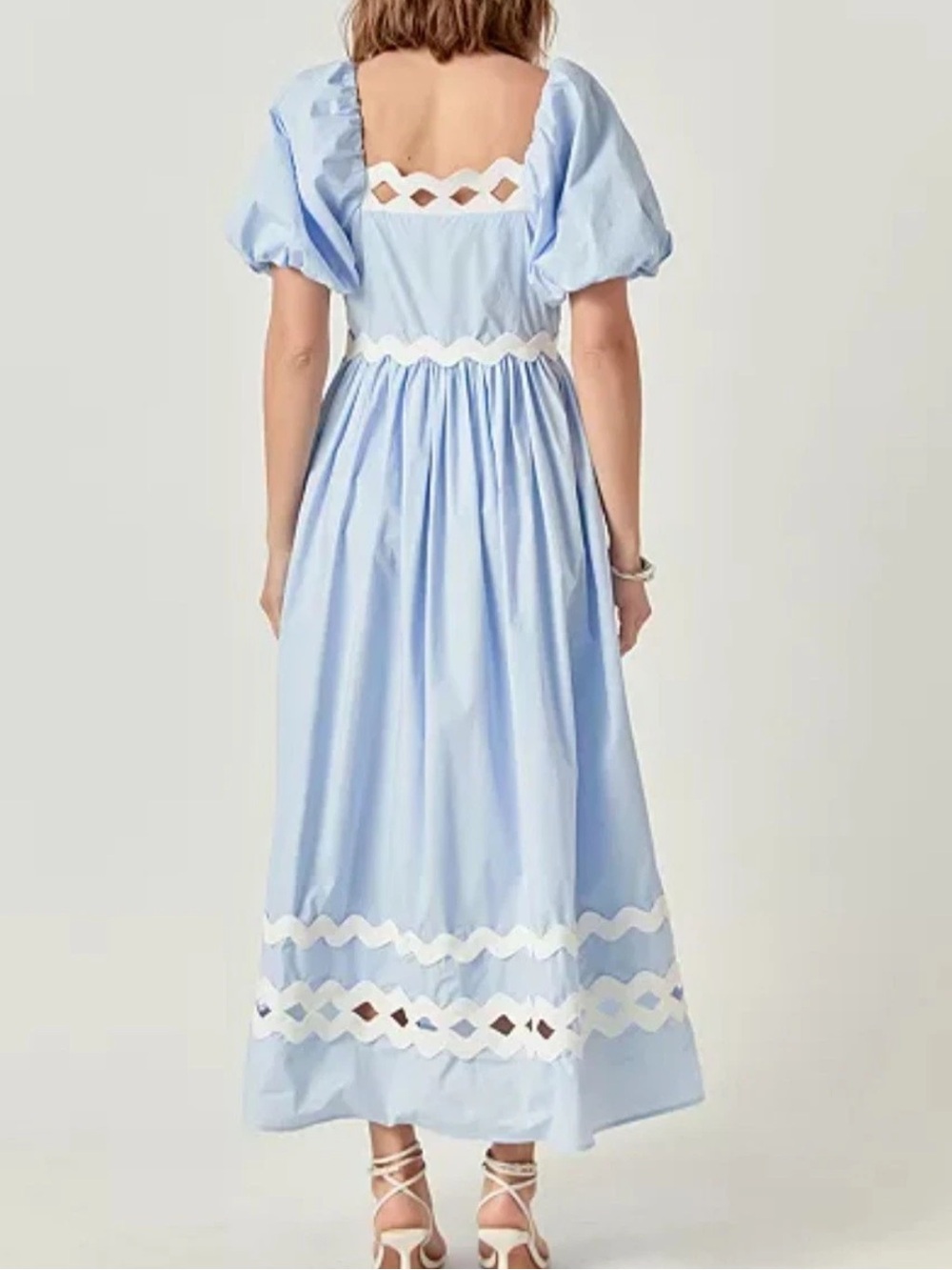 English Factory Women's Scallop-Trim Cotton Midi Dress S - Picture 2 of 7